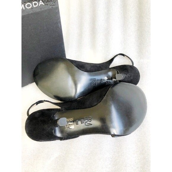 Pelle Moda Black Suede Strap Sandals Size 7 - Picture 6 of 9